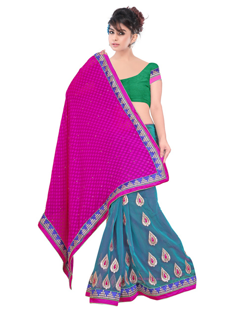 Jacquard Sarees Online Shopping – Pink And Sky Saree